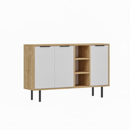 Hanah Home Viyana Consola Roble Zafiro y Blanco
